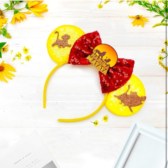 Women’s Disney Inspired Handmade Hakuna Matata Minnie Ears - NWOT - Picture 2 of 5
